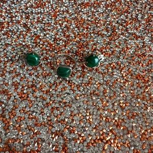 Jewelry Set /Malachite Stone Authentic